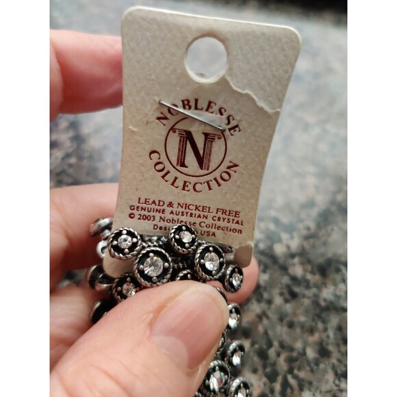 2003 Noblesse Collection Austrian Crystals Stretch Bracelet New - Picture 5 of 8